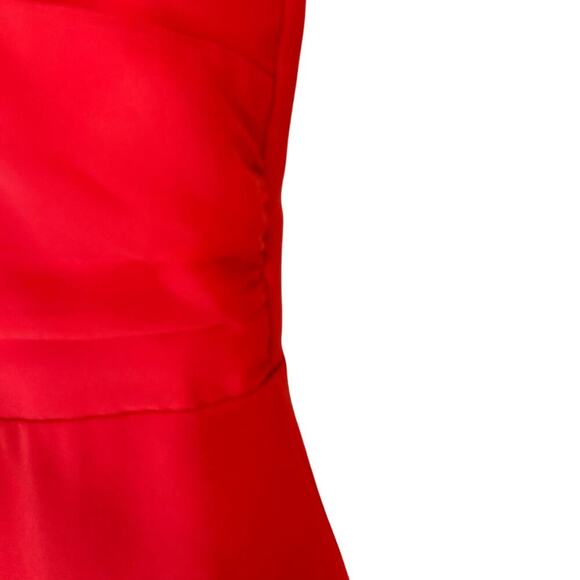 ZAC POSEN Red Flouncy Mini Cocktail Dress Flirty Evening Size 8 - Picture 4 of 10